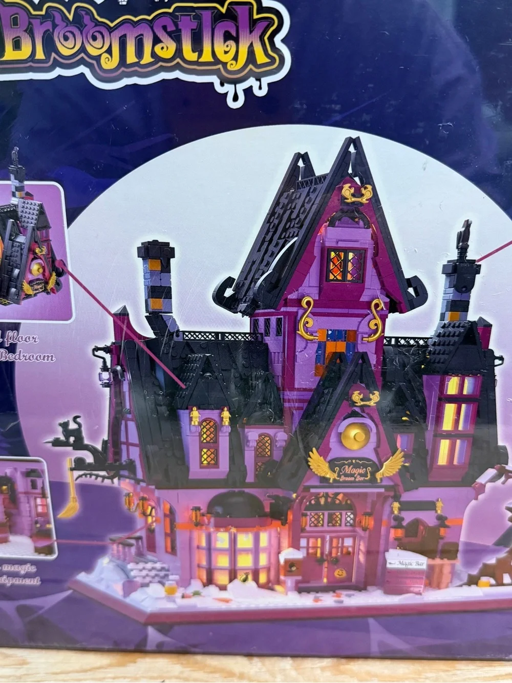 Purple Haunted Mansion Building Set for Kids